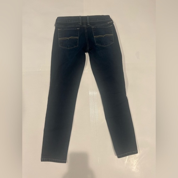 Lucky Brand Charlie Skimmer Jeans Women’s 2/26 Split Hem Dark Wash - Picture 2 of 12